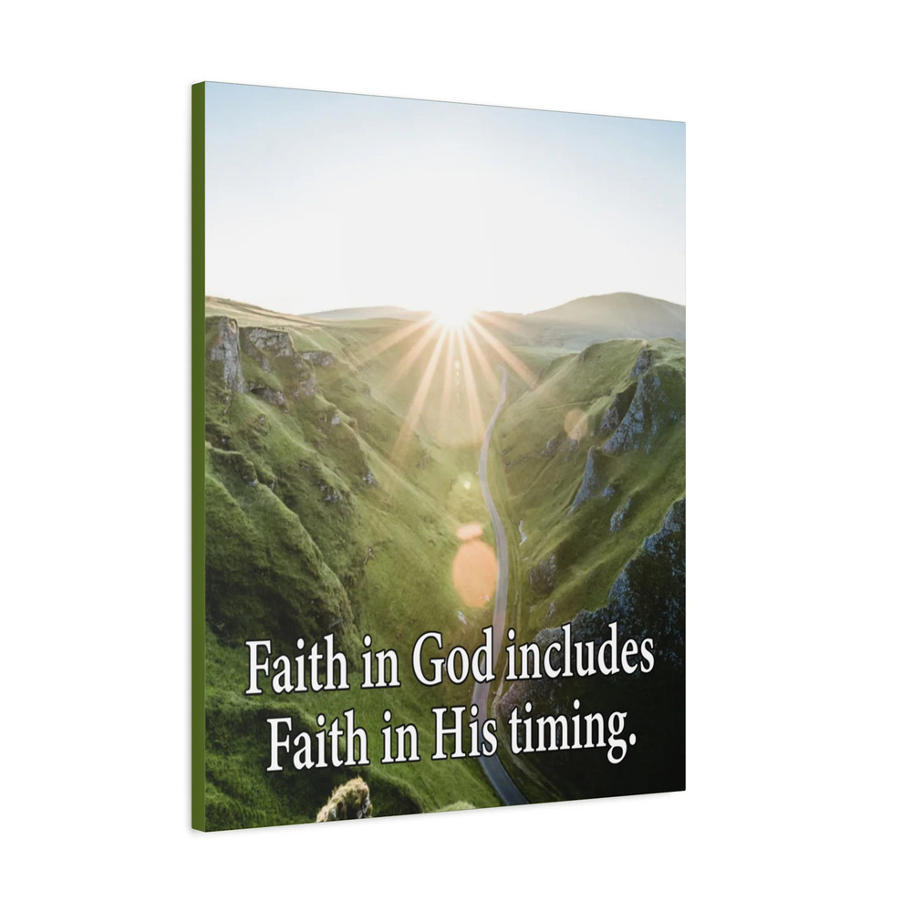 Scripture Walls Faith in God's Timing Psalm 27:14 Christian Scripture Art